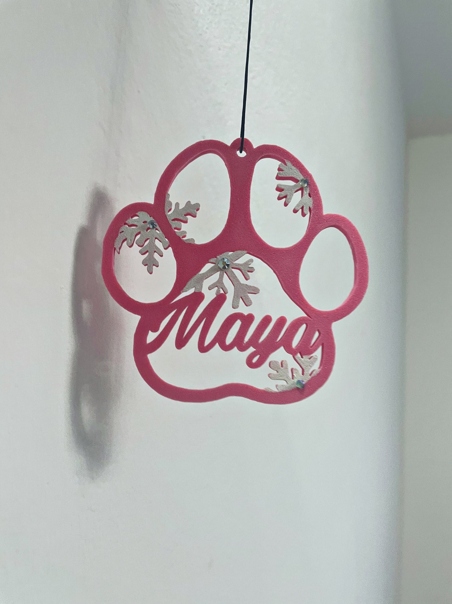Zampetta con fiocchi di neve con nome personalizzabile