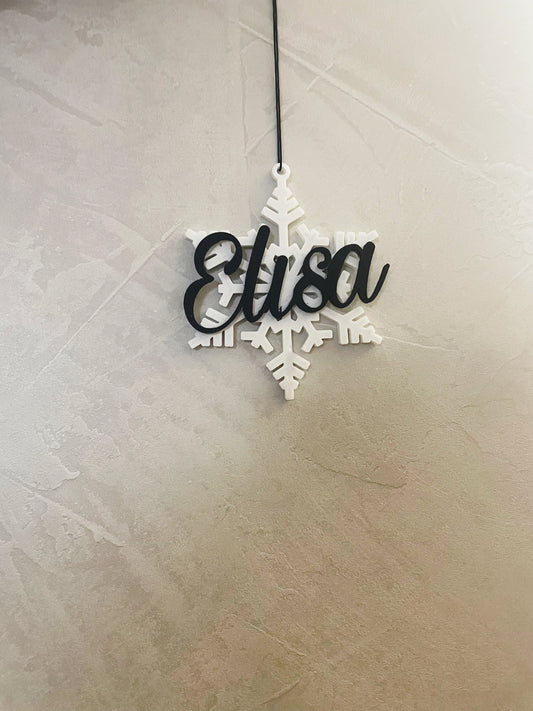 Fiocco di neve personalizzabile con nome