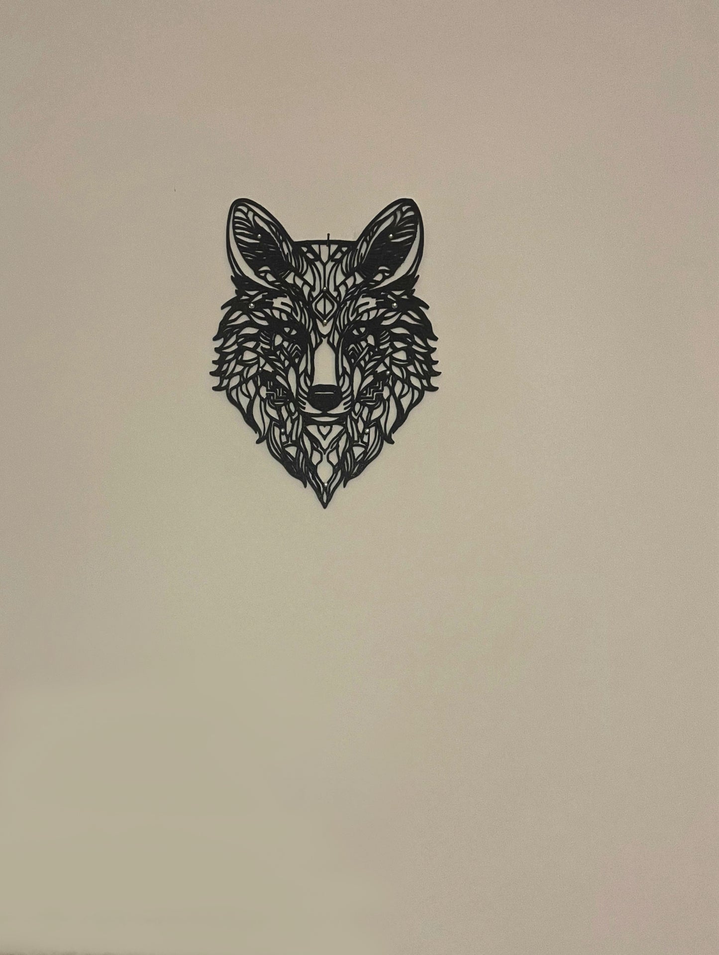 Wall art Wolf mandala strass
